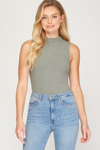 Load image into Gallery viewer, Light Olive Rib Knit Bodysuit
