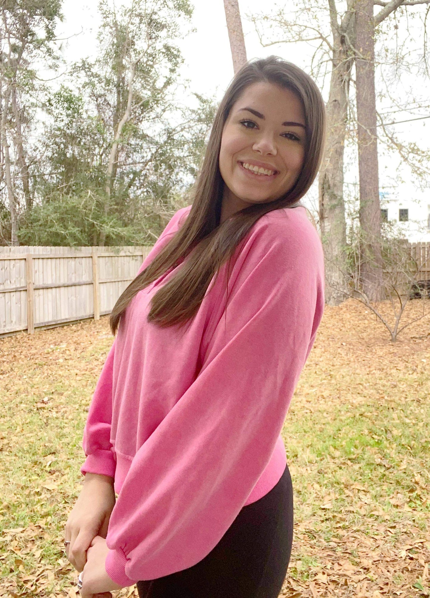 Pink Crop Pullover