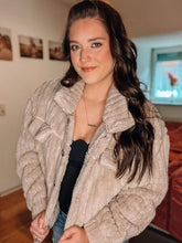 Load image into Gallery viewer, Khaki Fleece Jacket
