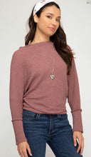 Load image into Gallery viewer, Thermal Knit Top- Mauve
